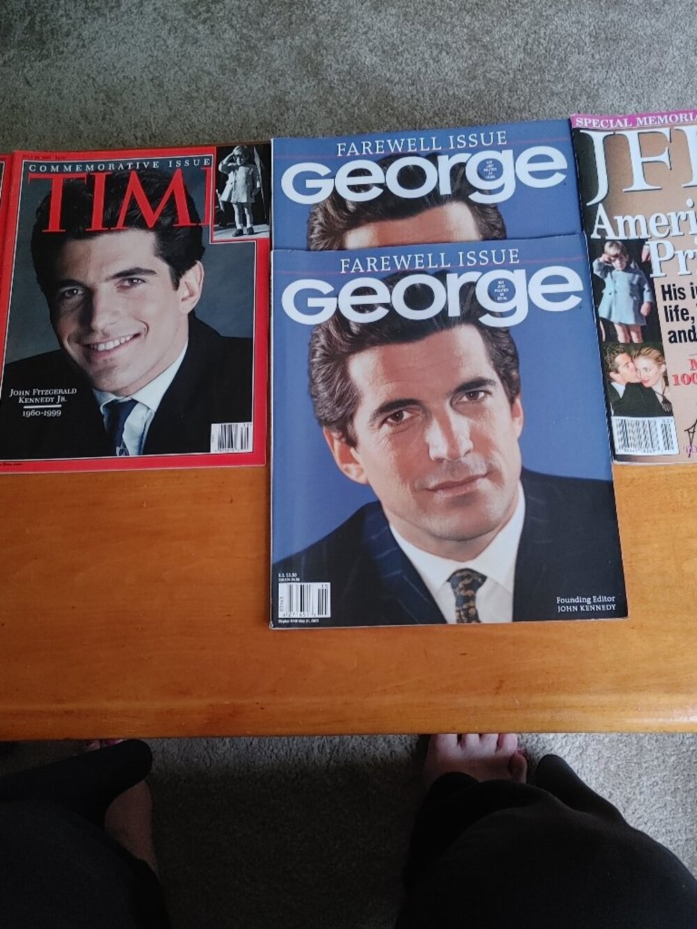 John F. Kennedy, Jr. Commemorative Magazines Collectors Editions Bundle of Five